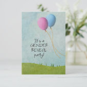 Genderkwesties onthullen partijuitnodigingen - bal kaart (Staand voorkant)