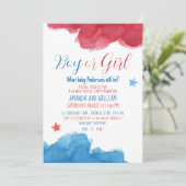 Genderkwesties onthullen Roze en Blauwe Partij Kaart (Staand voorkant)