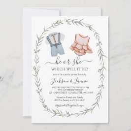 Genderkwesties onthullen uitnodiging,  sekse onthu kaart