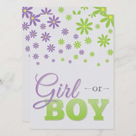 Genderkwesties uitnodiging (Voorkant / Achterkant)