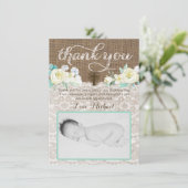 Genderloze Baptisme bedankt je kaartje, Boy Girl T (Staand voorkant)