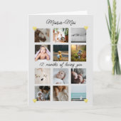 Genderneutraal 1e Verjaardag Fotocollage Kaart (Voorkant)