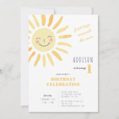 Genderneutraal 1e verjaardag kaart (Voorkant)