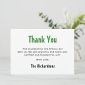 Genderneutraal 1e verjaardag One-a-saurus dinosaur Bedankkaart (Staand voorkant)