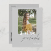 Genderneutraal Afstuderen Dank u Briefkaart (Voorkant / Achterkant)