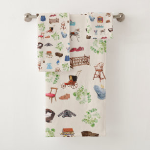 Genderneutraal Baby kinderspeelgoedpatroon Bad Handdoek