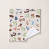 Genderneutraal Baby kinderspeelgoedpatroon Bad Handdoek (Wasdoekje)