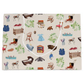 Genderneutraal  Baby kinderspeelgoedpatroon Groot Cadeauzakje (Voorkant)