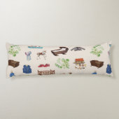 Genderneutraal  Baby kinderspeelgoedpatroon Lichaamskussen (Achterkant)