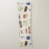 Genderneutraal  Baby kinderspeelgoedpatroon Lichaamskussen (Voorkant Verticaal)