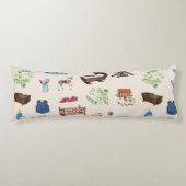 Genderneutraal  Baby kinderspeelgoedpatroon Lichaamskussen (Voorkant)