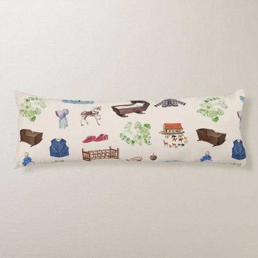 Genderneutraal  Baby kinderspeelgoedpatroon Lichaamskussen (Voorkant)