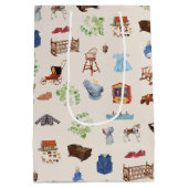 Genderneutraal  Baby kinderspeelgoedpatroon Medium Cadeauzakje (Achterkant)