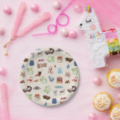 Genderneutraal  Baby kinderspeelgoedpatroon Papieren Bordje (Feest)