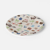 Genderneutraal  Baby kinderspeelgoedpatroon Papieren Bordje (Gekanteld)