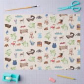 Genderneutraal  Baby kinderspeelgoedpatroon Tissuepapier (Craft)