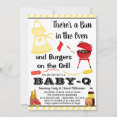 Genderneutraal Baby-Q BBQ Baby shower Kaart (Voorkant)