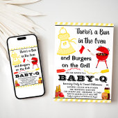 Genderneutraal Baby-Q BBQ Baby shower Kaart