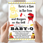 Genderneutraal Baby-Q BBQ Baby shower Kaart