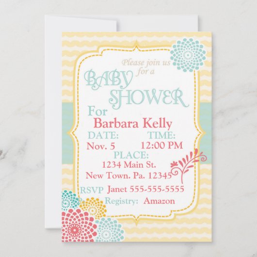 Genderneutraal Baby shower (Voorkant)