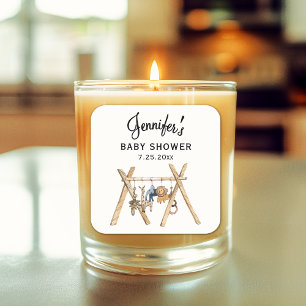Genderneutraal Baby shower 3-in Candle Sticker