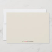 Genderneutraal Baby shower Aansporing Kaart (Achterkant)