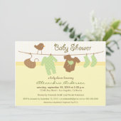 Genderneutraal Baby shower Aansporing Kaart (Staand voorkant)