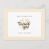 Genderneutraal Baby shower bedankkaart Briefkaart (Voorkant)