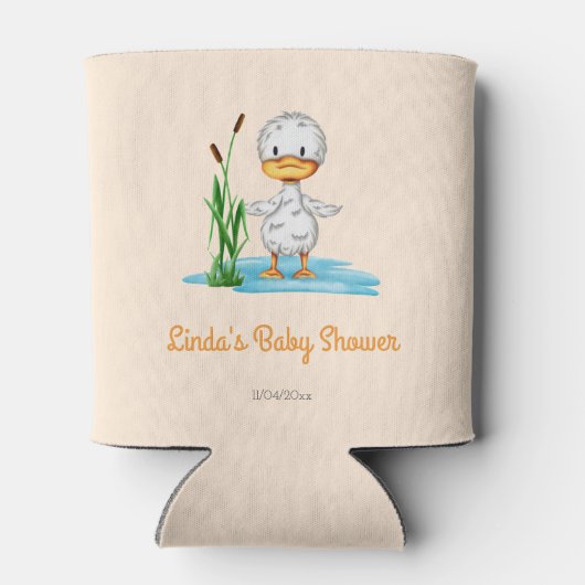 Genderneutraal Baby shower Blikjeskoeler (Achterkant)