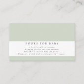 Genderneutraal Baby shower boeken voor Baby Informatiekaartje (Voorkant)