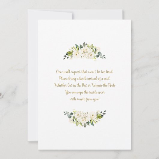 Genderneutraal baby shower brunch uitnodiging (Achterkant)