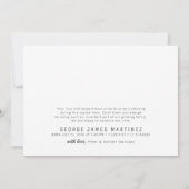 Genderneutraal Baby shower Dank je pasgeboren foto Aankondiging (Achterkant)