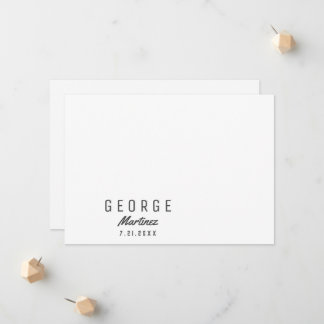 Genderneutraal Baby shower Dank je pasgeboren foto Aankondiging