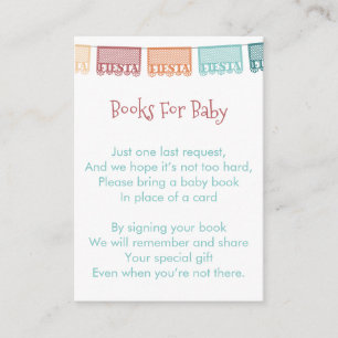 Genderneutraal Baby shower Fiesta brengt boek Informatiekaartje