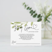 Genderneutraal Baby shower Game Bump Guess Kaarten (Staand voorkant)