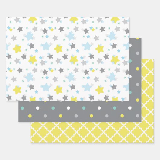 Genderneutraal Baby shower Inpakpapier Vel (Set)