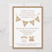 Genderneutraal Baby shower Kaart (Voorkant)