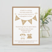 Genderneutraal Baby shower Kaart (Staand voorkant)