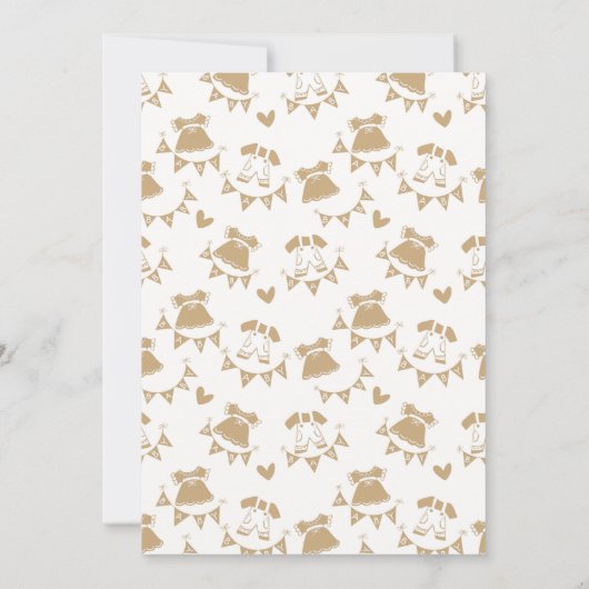 Genderneutraal Baby shower Kaart (Achterkant)