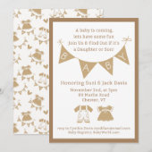 Genderneutraal Baby shower Kaart (Voorkant / Achterkant)