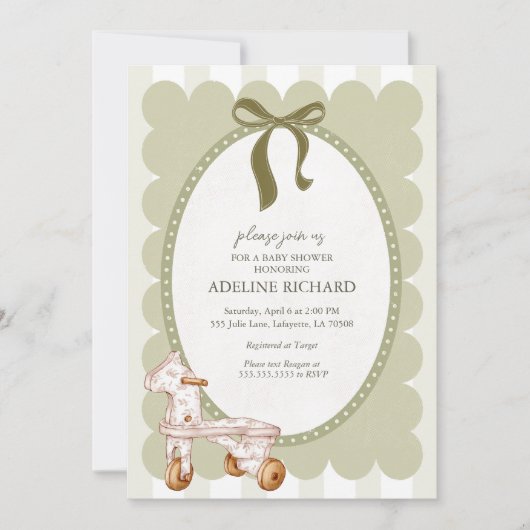  genderneutraal Baby shower Kaart (Voorkant)