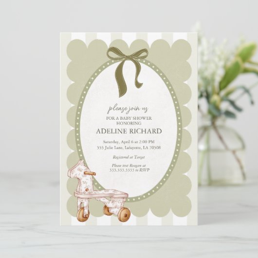 genderneutraal Baby shower Kaart (Staand voorkant)