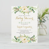 Genderneutraal baby shower kaart (Staand voorkant)