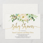 Genderneutraal baby shower kaart (Voorkant / Achterkant)