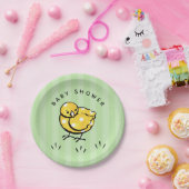 Genderneutraal Baby shower Little Yellow Chick Papieren Bordje (Feest)
