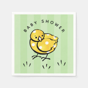 Genderneutraal Baby shower Little Yellow Chick Servet