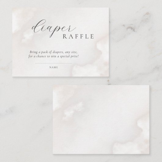 Genderneutraal Baby shower luierkrabbel Informatiekaartje (Voorkant / Achterkant)