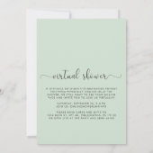 Genderneutraal Baby shower met Virtual Option Kaart (Achterkant)