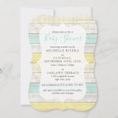 Genderneutraal Baby shower Mint Yellow Rustisch ho Kaart (Voorkant)