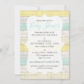 Genderneutraal Baby shower Mint Yellow Rustisch ho Kaart (Voorkant)